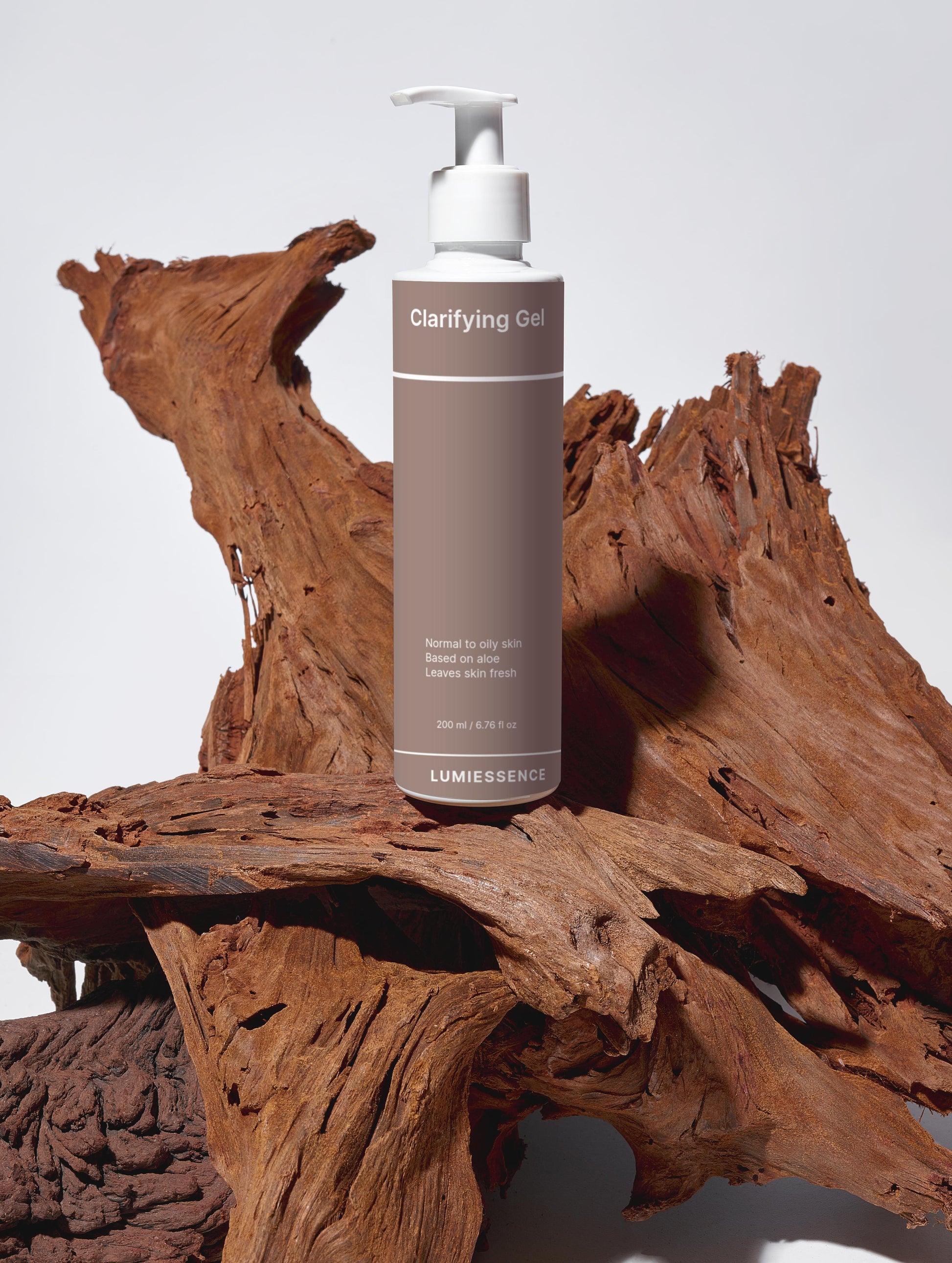 Application of Clarifying Gel, leaving skin fresh and oil-free.